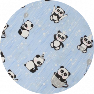 Ochraniacz do łóżeczka/słodkie pandy niebieskie